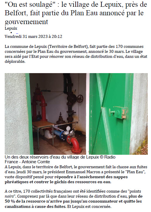 Plan eau